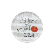 Piatto pizza in porcellana Sei buono come una pizza cm 33