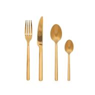 Set 24 posate in acciaio inox lucido Aurum