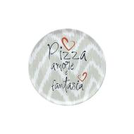 Piatto pizza in porcellana Pizza amore e fantasia cm 33