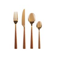 Set 24 posate in acciaio inox lucido con manico in plastica Sylva