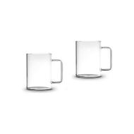 Set 2 tazze mug in vetro borosilicato Timelss