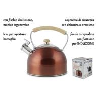 Bollitore in acciaio con fischio Allegro Zen rame 2,5 litri