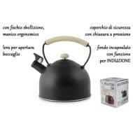 Bollitore in acciaio con fischio Allegro Zen nero 2,5 litri