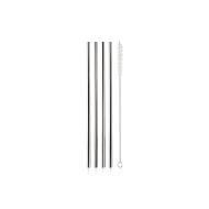 Set 4 cannucce in acciaio inox con spazzolina