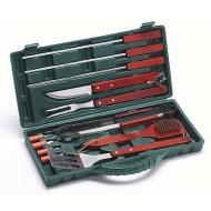 Valigetta con 12 utensili barbecue in acciaio inox