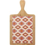 Tagliere in legno e porcellana Ethnic cm 23x19