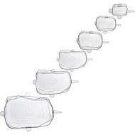 Set 6 coperchi rettangolari salvafreschezza in silicone Keep-Fresh