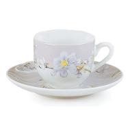 Set 6 tazzine da caffè con piattino Ramo Fiorito