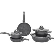 Batteria di pentole 8 pezzi in alluminio antiaderente Petragres Ecosolution