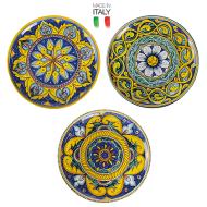 Set 3 piatti pizza in porcellana Sicilia cm 33