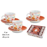 Set 6 tazze caffè Spring cl 90