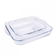 Set 2 tegami quadrati in vetro