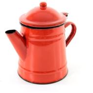 Caffettiera in smalto rosso 0,6 litri