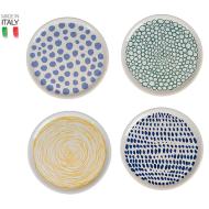 Set 4 piatti pizza in porcellana Marea cm 33