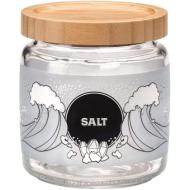 Barattolo sale Giara in vetro con tappo in bambù