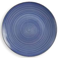 Set 6 piatti frutta in gres New Baita blu cm 19