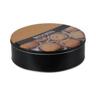 Scatola in latta per biscotti tonda cm 22x6,5