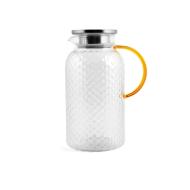 Brocca in vetro borosilicato con manico ambra tappo e filtro inox 1,6 litri