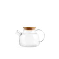 Brocca in vetro borosilicato con tappo in bambù 1 litro