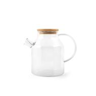 Brocca in vetro borosilicato con tappo in bambù 1,4 litri