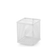 Porta posate in ferro bianco Loft cm 9,5x9,5x12