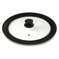 Coperchio in vetro con bordo in silicone multi diametro 24-26-28 cm