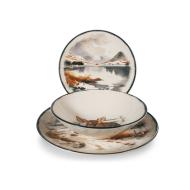Servizio piatti in stoneware 12 pezzi Silent Snow