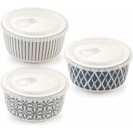Set 3 contenitori con coperchio e datario Seta cm 13