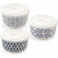Set 3 contenitori con coperchio e datario Seta cm 15