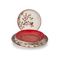 Servizio piatti in stoneware 18 pezzi Nordic Red Delights