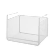 Contenitore sotto mensola in ferro bianco Loft cm 24,5x18x19