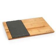 Tagliere Alessandro Borghese in Bamboo con Piatto in Ardesia cm 30x40