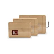 Tagliere in legno di faggio con manico inox cm 35x22