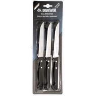 Set 6 coltelli da bistecca con manico nero Linea Rivettata
