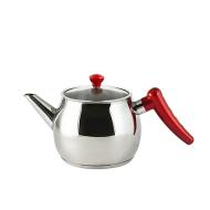 Bollitore in acciaio inox con tappo in vetro
