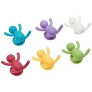 Set 6 segna bicchieri in silicone con ventosa
