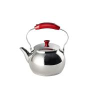 Bollitore in acciaio inox con manico rosso