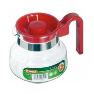 Bricco Pyrex con coperchio rosso litri 1,25