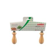 Mezzaluna in acciaio inox con manico in legno di faggio cm 25