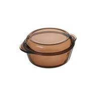Casseruola con coperchio in vetro marrone Borcam