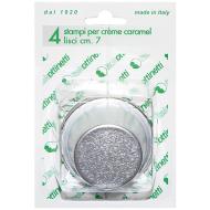 Blister 4 stampi lisci creme caramel cm 7