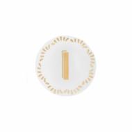 Piattino in porcellana lettera I