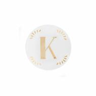 Piattino in porcellana lettera K
