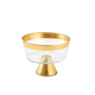 Coppa con piede in vetro Goldie foglia oro