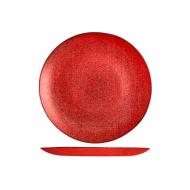 Set 6 piatti piani in vetro effetto glitter Regent Red cm 28