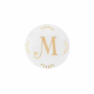 Piattino in porcellana lettera M