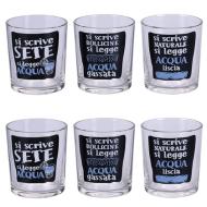 Set 6 bicchieri Si Scrive Si Legge cl 27