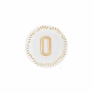 Piattino in porcellana lettera O