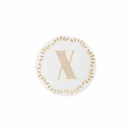Piattino in porcellana lettera X