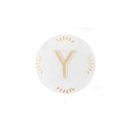 Piattino in porcellana lettera Y